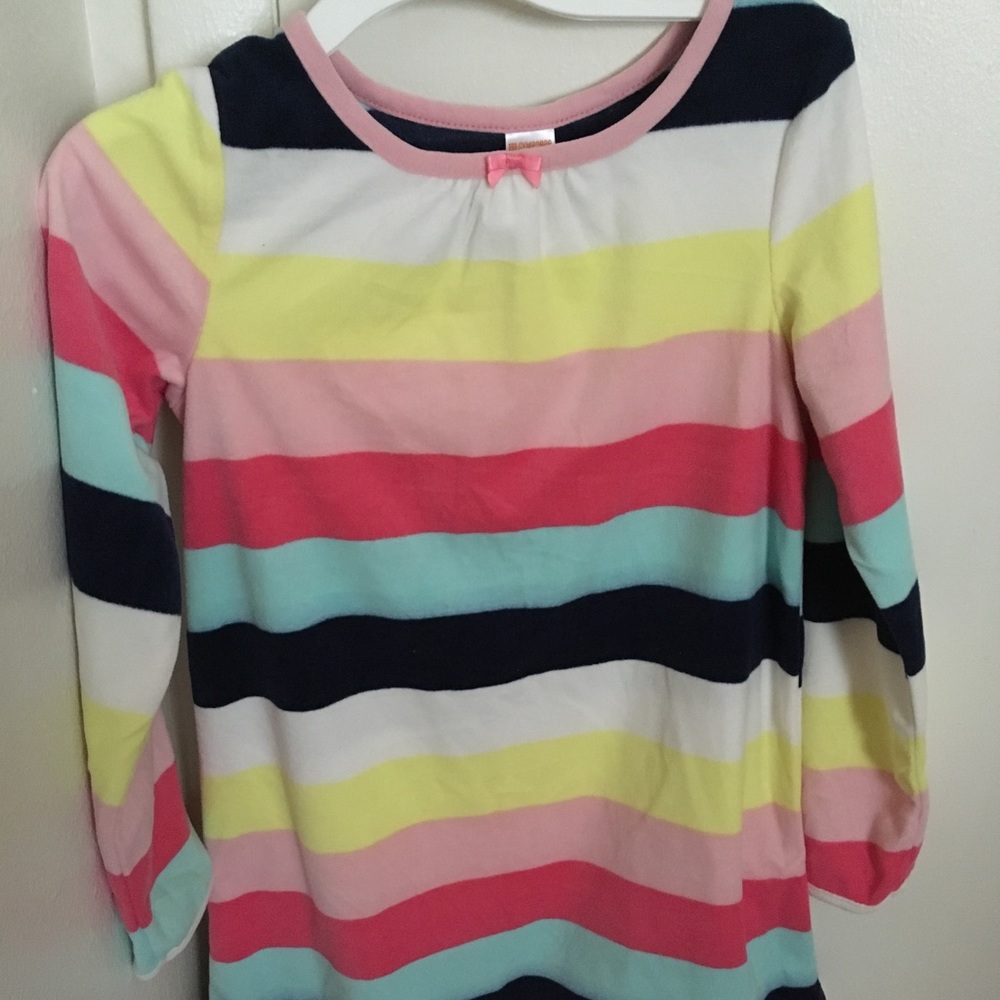 NWT Cute striped flannel pajama dress